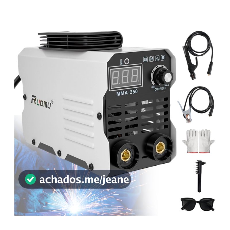 Máquina de Solda Portátil Inversora Profissional MMA-250 220V