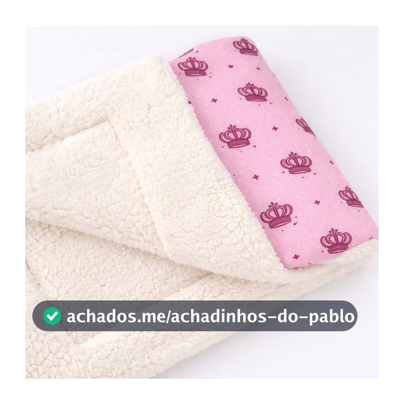Cobertor Manta Sherpa de Bebê Carneirinho Dupla Face 100% Algodão Antialérgica Para Menino e Menina