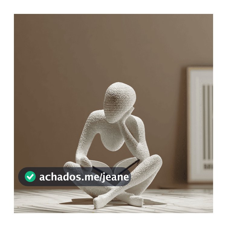 Estátua Decorativa Moderna Minimalista Figura Lendo Livro