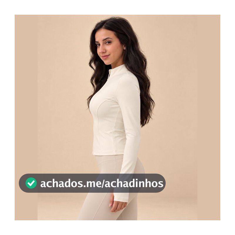 Jaqueta Feminina para Academia Yoga Pilates Poliamida com Elastano
