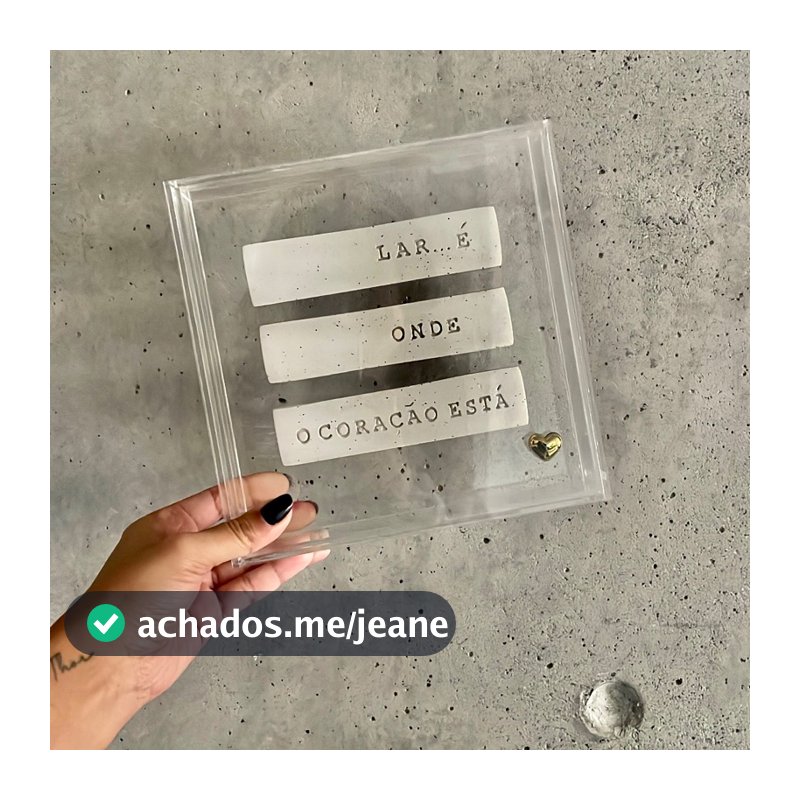 Caixa Acrílica com Placa de Cerâmica – Lar é onde o coração está!