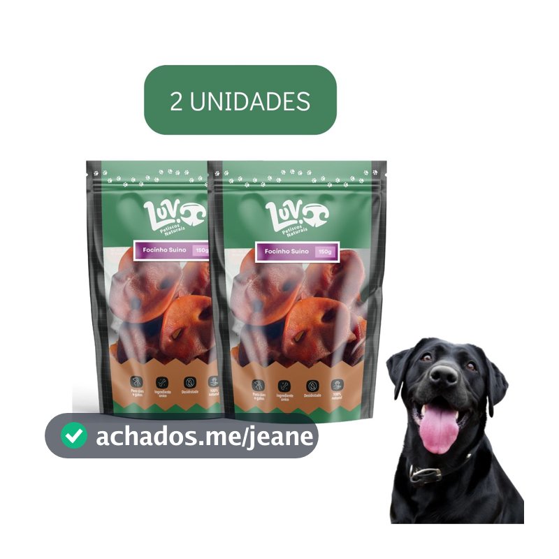 Mordedor Para Cachorros Natural Kit Pet  Luv Focinho Suino Sem Conservantes Kit 2un