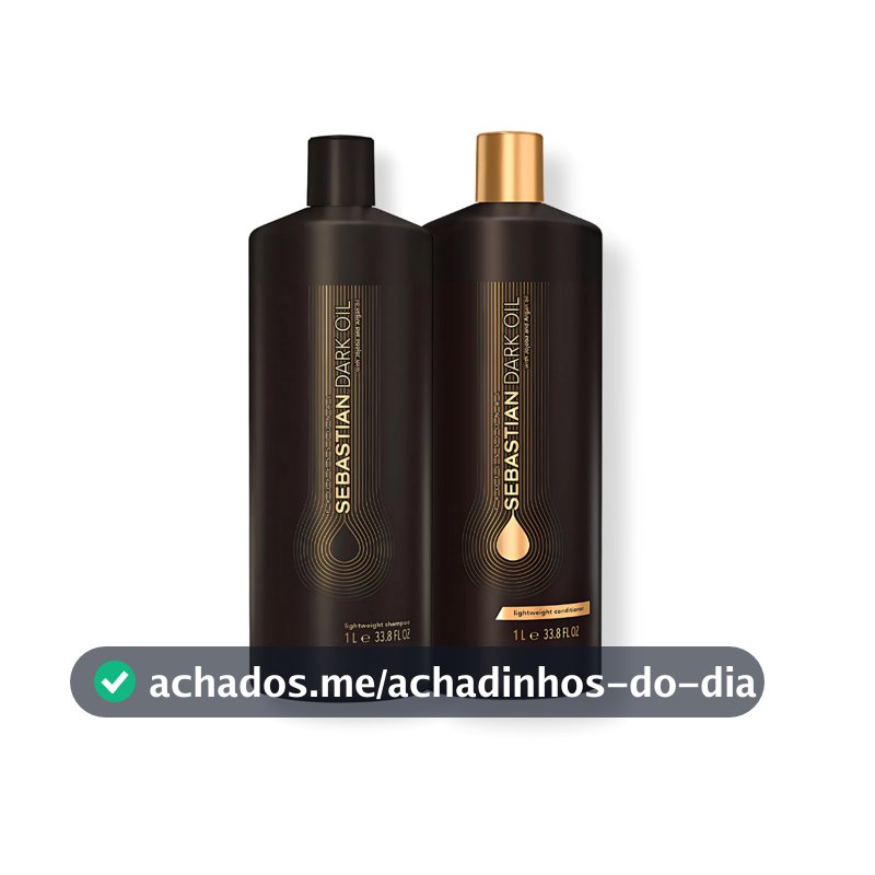 Kit Wella Sebastian - Shampoo 1L e Condicionador 1L Dark Oil