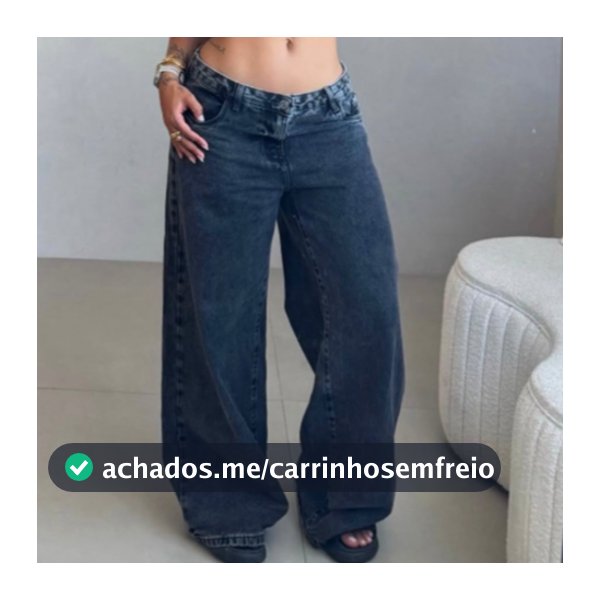 Calça Wide Leg Jeans Feminina Atemporal com Caimento Perfeito e Muito Estilo