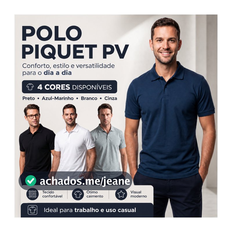 Camisa Polo Masculina Básica Varias Cores para seu uso Diário