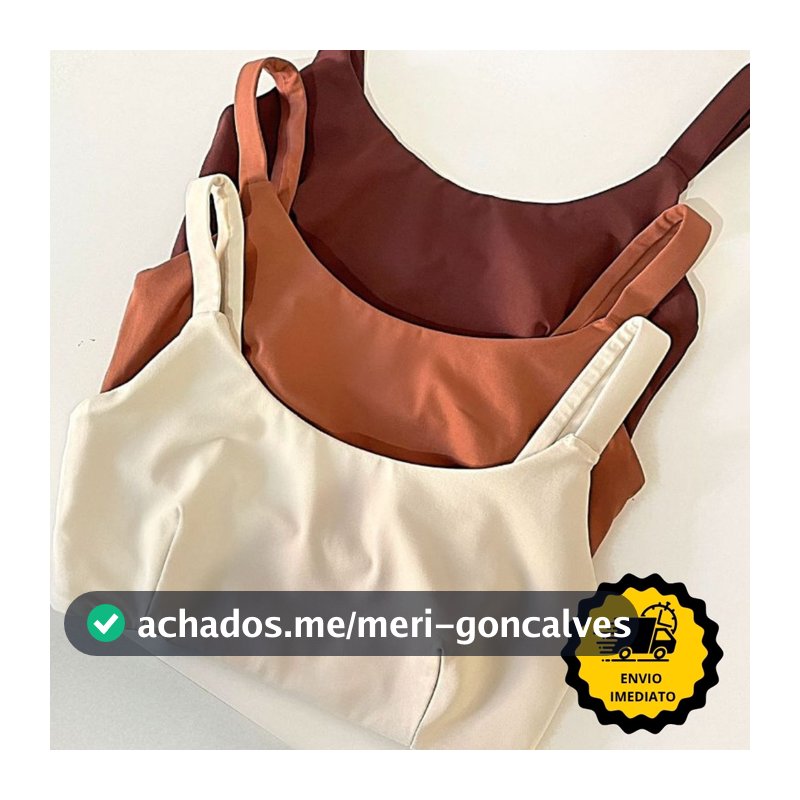 Top Academia Fitness Duplo Poliamida Suplex Premium Alça Grossa Com Sustentação Fit