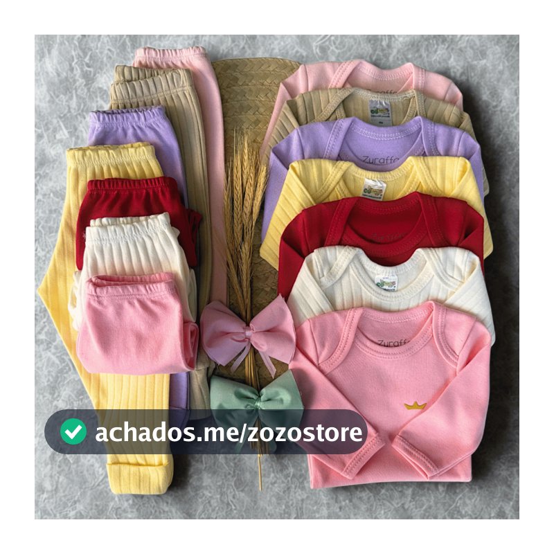 Kit 12 Peças Canelado Liso Menina Menino Verão Primavera Bebê Baby Color Inverno Boho