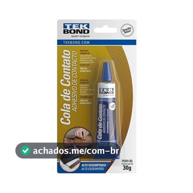 Cola De Contato Sapateiro Tekbond 30g Sapatos Tenis Carpetes