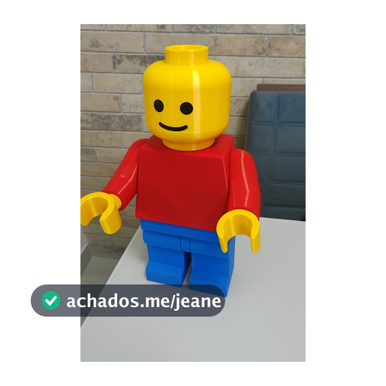 Boneco Estilo lego de Bloco de Montar Gigante 3D - 20cm, 30cm ou 40cm, Ideal para Colecionadores