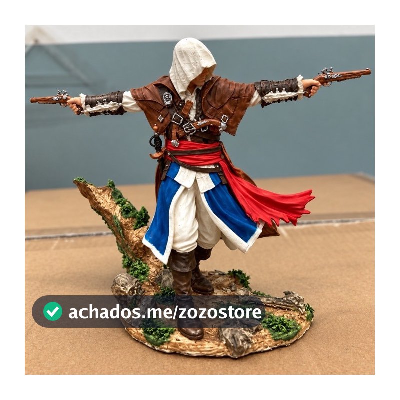 Boneco Edward Kenway Assassin's Creed Black Flag Diorama 3D Pintado A Mão
