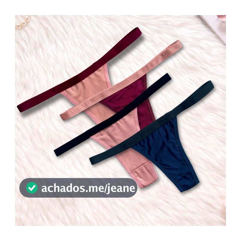 Kit Calcinha Feminina Conforto Tanga Biquíni Confortável Com Forro Algodão Básica Dia a Dia