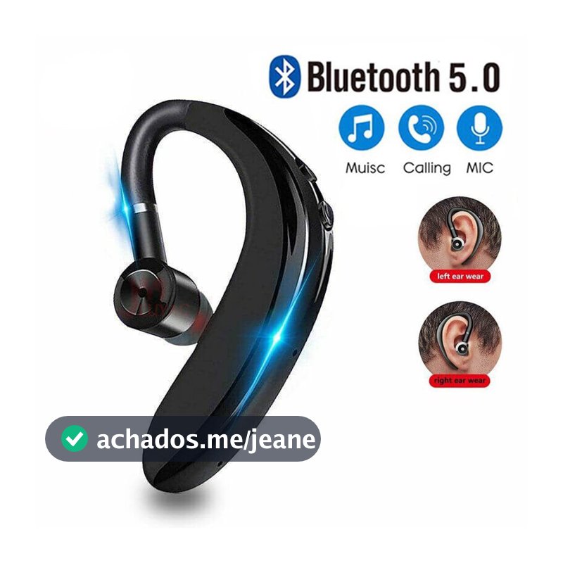 S109 Fone De Ouvido Bluetooth Sem Fio Business Estéreo Esportivo Mãos Livres Com Microfone