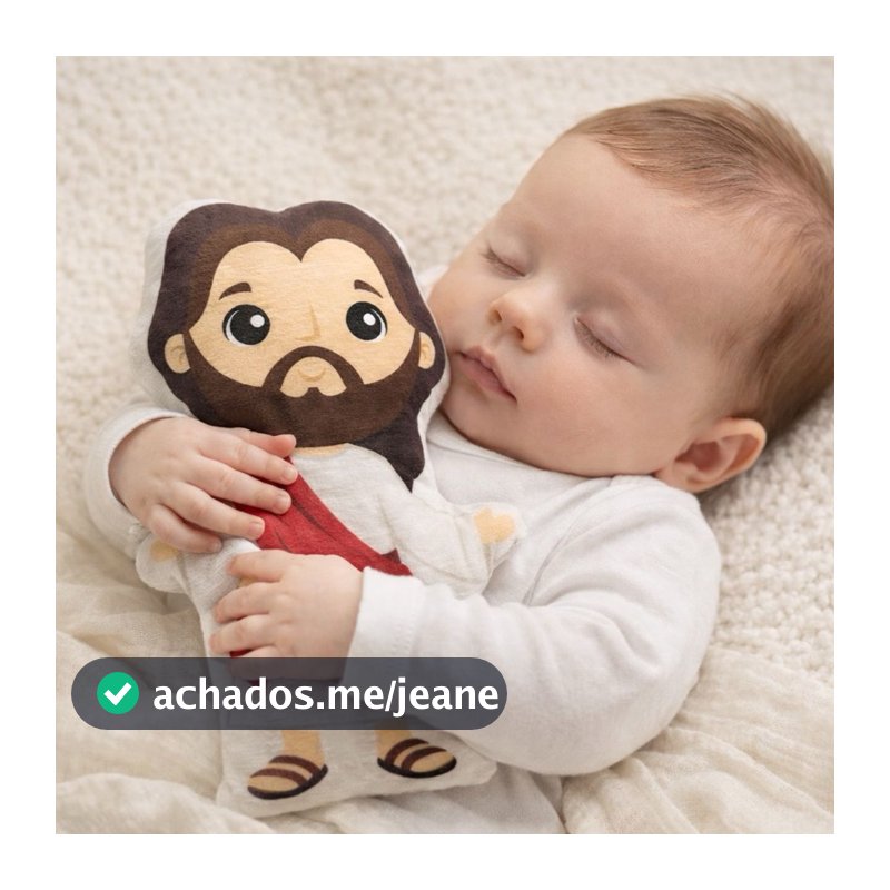 Naninha Jesus de braços abertos para bebês, crianças e pets