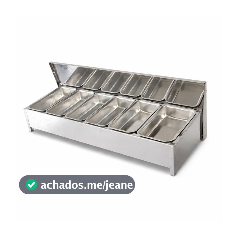 Pizzarola De Inox Profissional Para Condimentos 6 Cubas Premium Cozinha Restaurante Hamburgueria Pizzaria