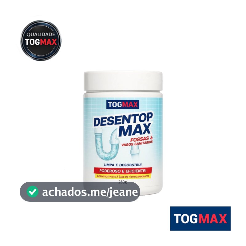 Desentop Max 250g Pias Encanamento Séptica Caixa De Gordura Limpeza de Canos Togmax