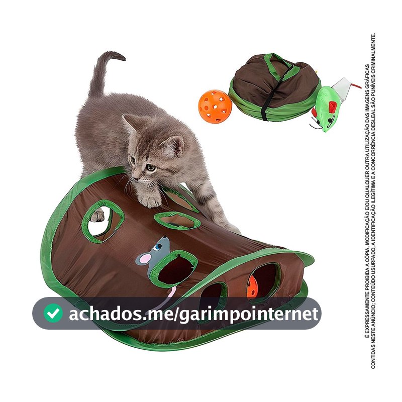 Brinquedo Para Gatos Esconderijo Toca Para Caça Interativo - Presente de Natal