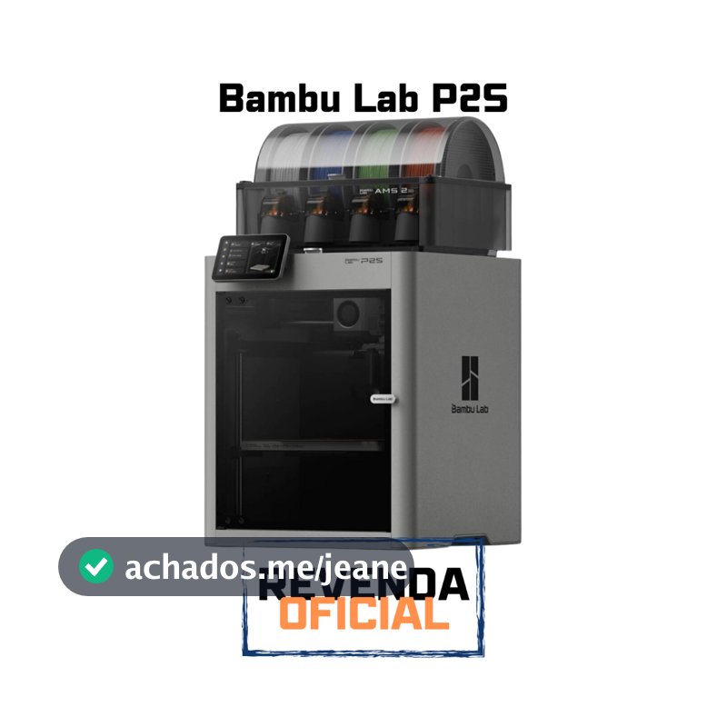 Impressora 3D 110V ou 220V P2S Combo AMS 2 PRO Bambu Lab com nota fiscal e Garantia de fabrica - High Machines