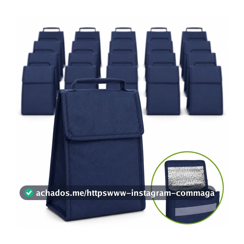 Kit 30 Bolsa Sacola Isotermica Dobravel Lancheira 3 Litros Dia a Dia Trabalho Premium