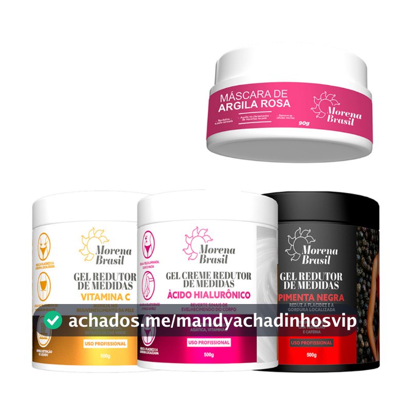Kit Gel Redutor de Medidas - Pimenta Negra + Laranja Amarga + Ácido Hialurônico