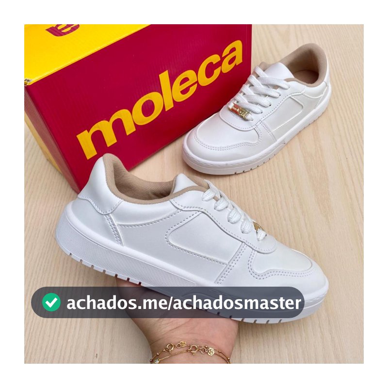 Tênis Sapato Feminino Moleca Costura Casual Moda Confortável Couro Sintético Básico