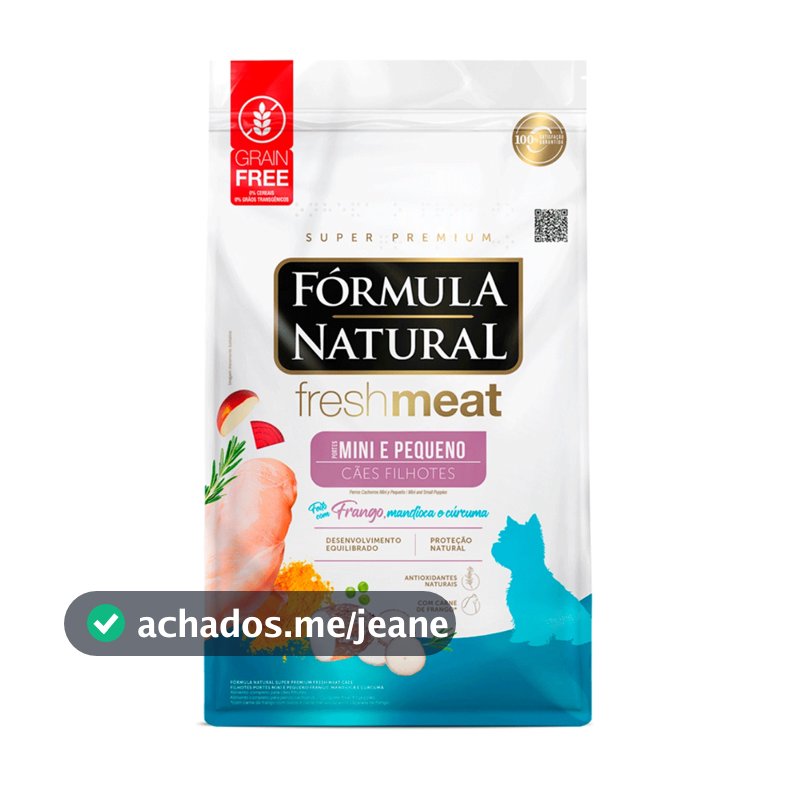 Ração Fórmula Natural Fresh Meat para Cães Filhotes Raças Mini e Pequenas – 2,5kg