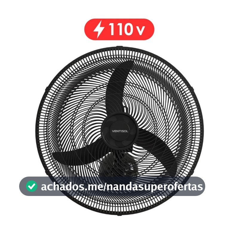 Ventilador De Parede 50 Cm Ventisol new 127V
