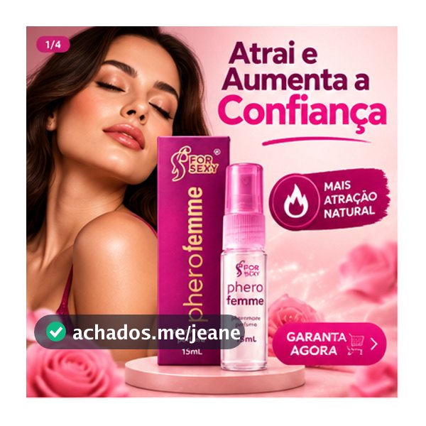 Perfume Pherofemme  com Feromônios 15ml | Atração e Sedução Elegante para Beleza e Bem-Estar