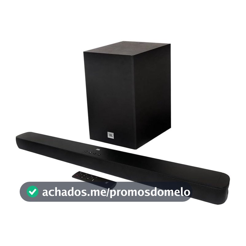 Soundbar JBL  Bluetooth, Cinema SB180, 2.1 Canais, Subwoofer de 6,5" Sem Fio  110W RMS