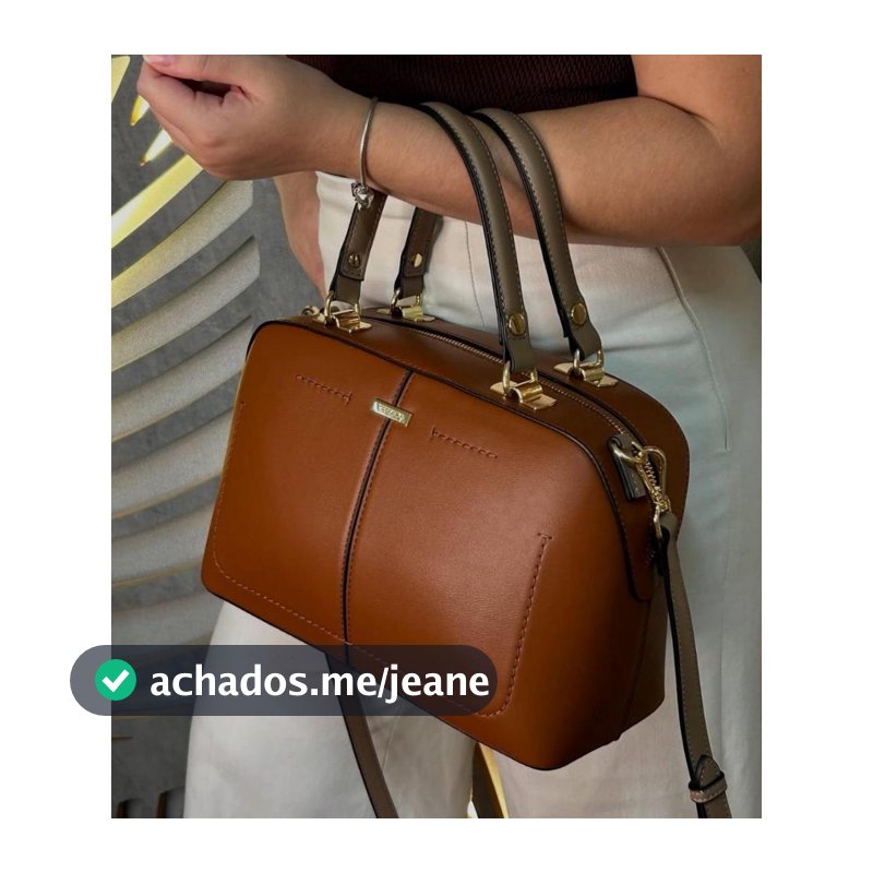 Bolsa Feminina Baú Veryrio Estruturada Couro de Luxo Alça de Mão e Transversal