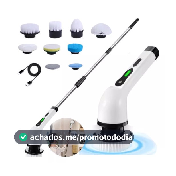 Esfregador Giratório Elétrico Escova Limpeza Elétrica 360 Graus 25W