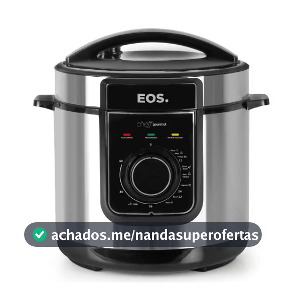Panela de Pressão Elétrica 5L EOS Cheff Gourmet Multicooker 127V - 9 Dispositivos de Segurança e Timer Programável