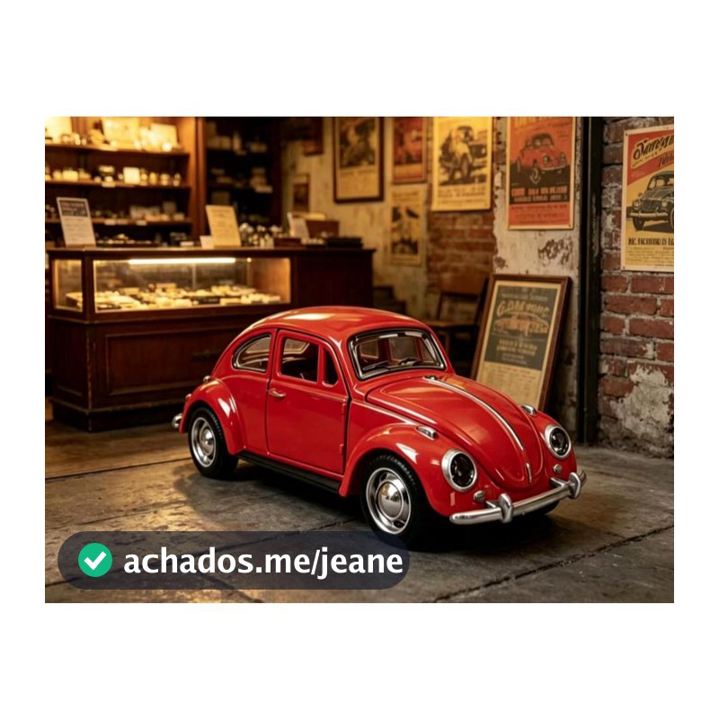 Miniatura Fusca abre Capô em Metal Varias Cores Detalhado com Fricção  mais realistas Volkswagen 1:32