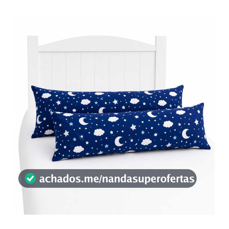 Kit 2 Travesseiro de Corpo Xuxinho 85x25 Super Macio Enchimento Silicone Luxo Casa Quarto Decoração