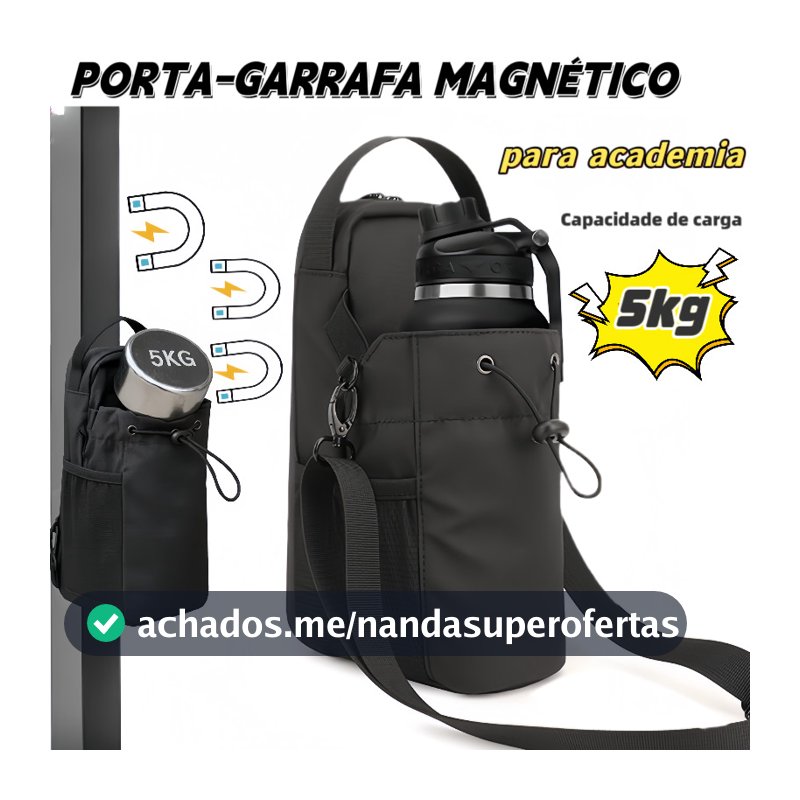 Porta Garrafa Magnetico Impermeavel 40oz Para Academia Treino Outdoor Multifuncional