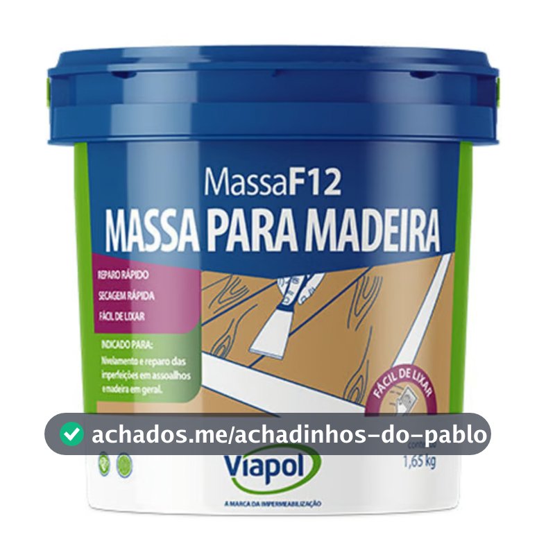 Massa Reparo F-12 Para Madeira 1,65 Kg Viapol