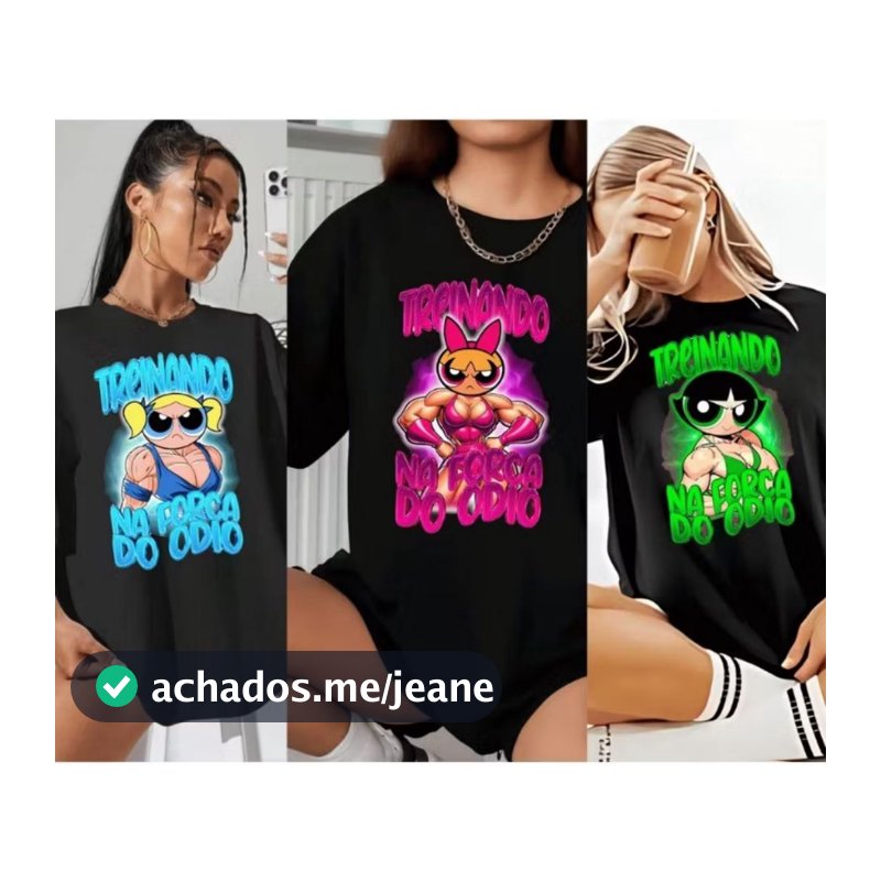 Camiseta Treinando na Força do Ódio Estampada Preta Kit 3 Blusa Academia Treino 100% Algodão