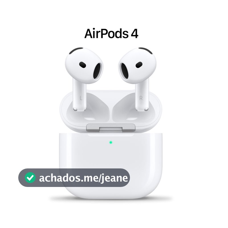 Fone de Ouvido Apple AirPods 4 Sem fio Bluetooth Cancelamento Ruído Original Lacrado