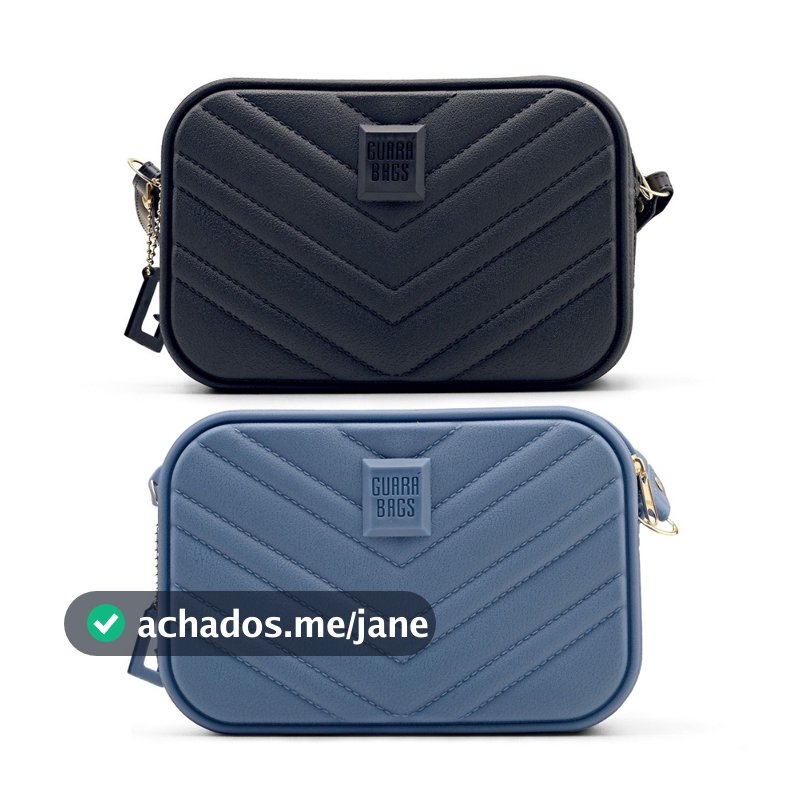 Kit 2 Bolsas Feminina Guará Básica Com Alça Ajustável Chaveirinho e Acompanha Saquinho