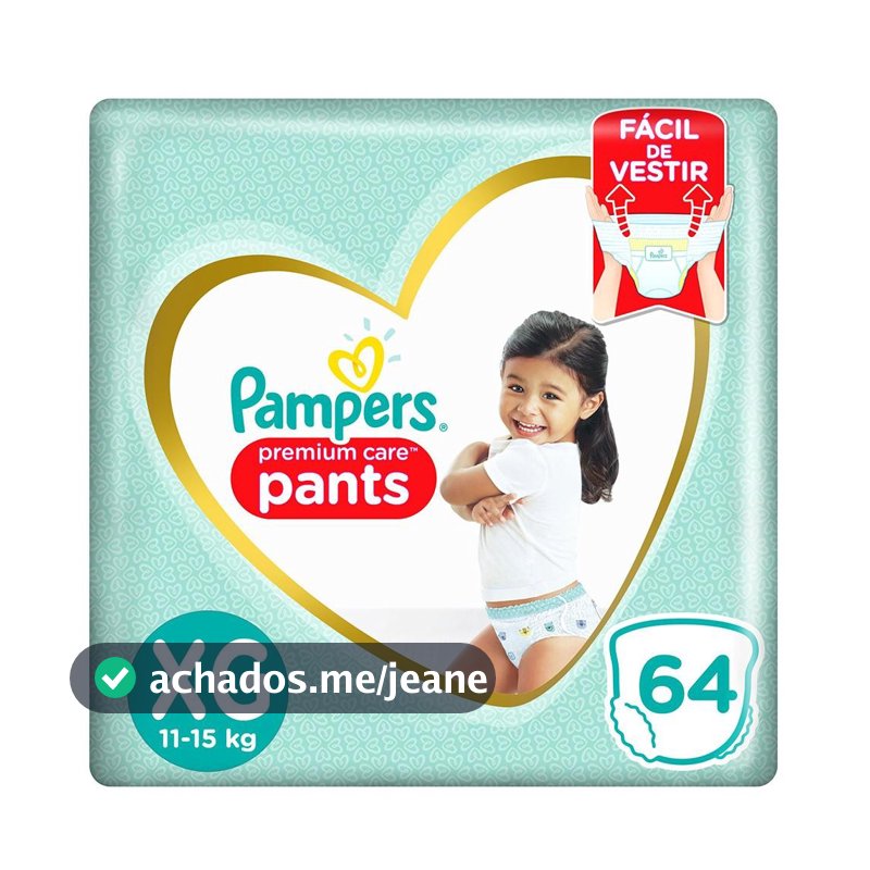 Fralda Pampers Pants Premium Care XG 64 un