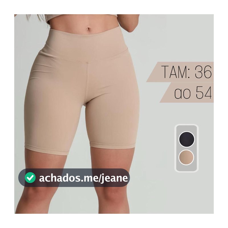 Short Bermuda Segunda Pele Poliester Anágua Feminina Anti Atrito