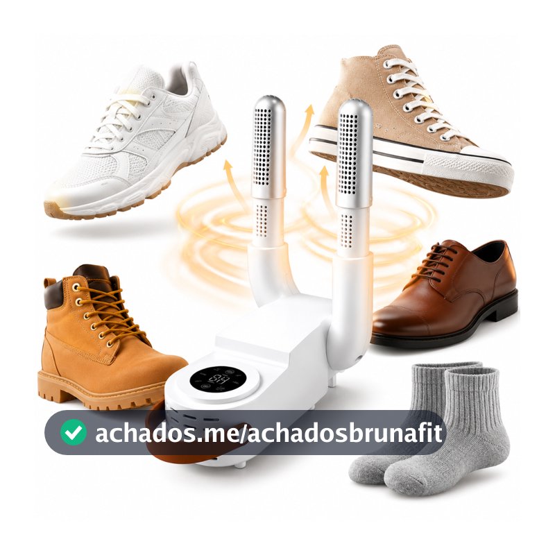 Secador De Sapato Inteligente Dobrável Tênis Elimina Umidade Mal Cheiro E Odor 110V / 220V