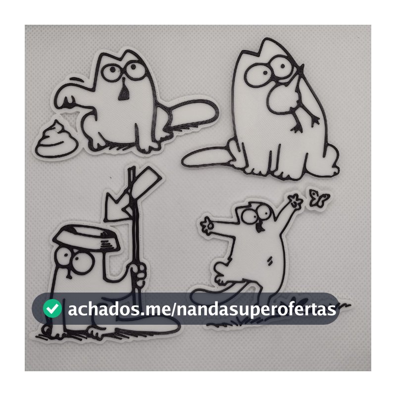 Imãs de Geladeira Decoração Gatinhos Divertidos 6 Modelos