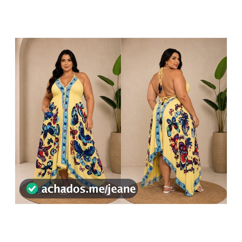 Vestido lenço indiano PLUS SIZE.