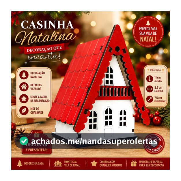 3 Mini Casinha Decoraçao Enfeite Suculentas enfeites de natal e decoração presépio de natal grande
