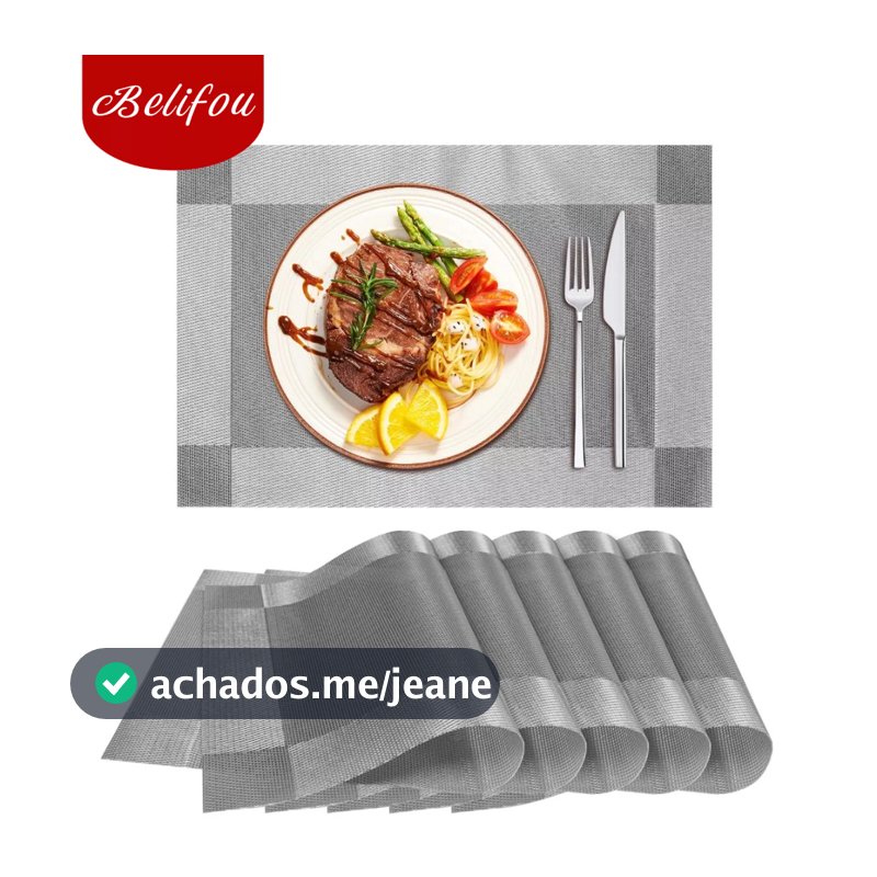 Belifou KIT 6 Jogo De Americano Mesa Jantar 45cm30cm