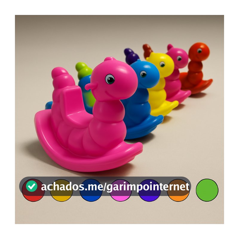 Gangorra Minhoca Balanço Criança Infantil Nhoca Click New Brinquedo