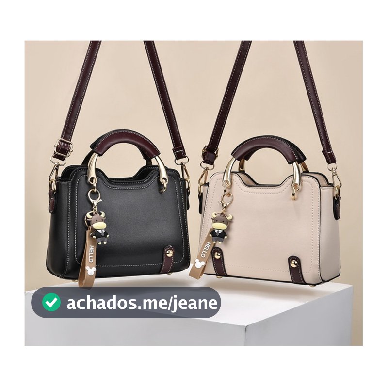 Bolsa feminina elegante, moderna, simples e sofisticada, adequada para uso no ombro ou transversal.