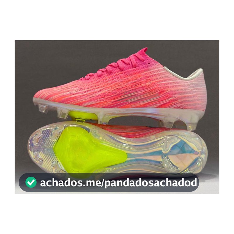 Mais Recente Venda Quente Chuteiras FG 37-43BR Masculino Ao Ar Livre Tecido Rosa E Branco Botas Galvanizadas