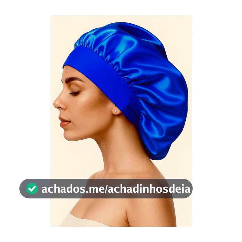 Touca de Cetim com Faixa Larga Elástica | Protege e Retira o Frizz para Cabelos médios
