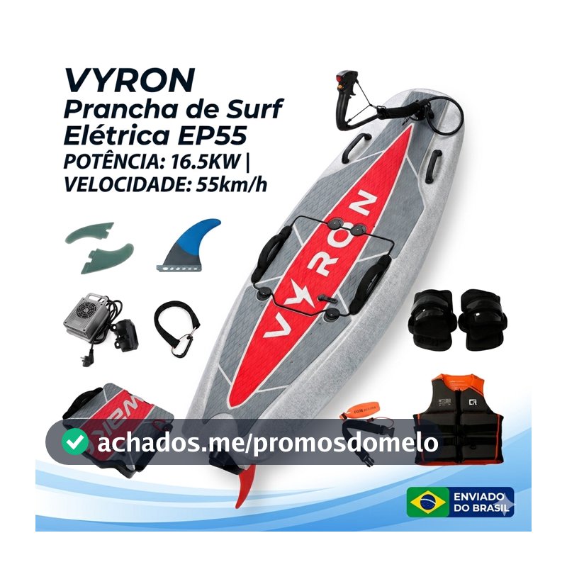 VYRON Prancha De Surf Elétrica 16.5KW 55km/h Bateria 72V 4.3KWH Suporta 130kg IP68